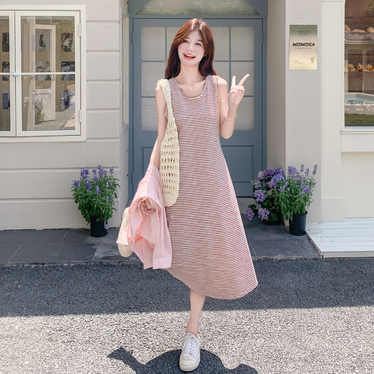 2025【现货夏款】新货粉色衬衫两件套201-Q113-P145-控218,女装套装/套裙,浙宝201