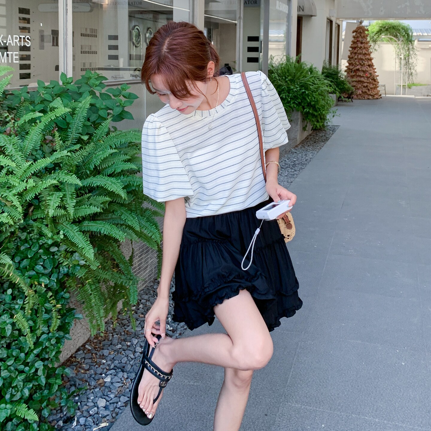 2025【现货夏款】新货短袖上衣半裙201-Q101-P145-控218,女装套装/套裙,浙宝201