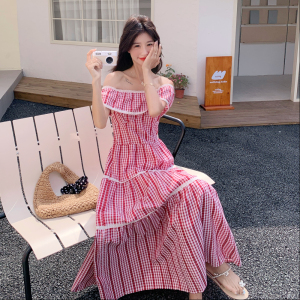 2025【现货夏款】新货格子连衣裙201-Q052-P125-控188图片