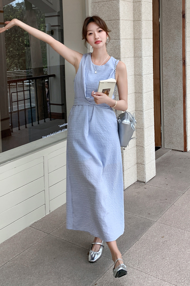 2025现货夏款新货条纹背心裙201-Q012-P125-控188,女装连衣裙,浙宝201