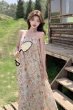 2025【现货夏款】新货碎花吊带裙201-Q055-P115-控178，女装连衣裙，浙宝201