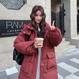 2025【现货冬款】新货红色连帽羽绒服201-Q277-P275-控418，女装羽绒服，浙宝201