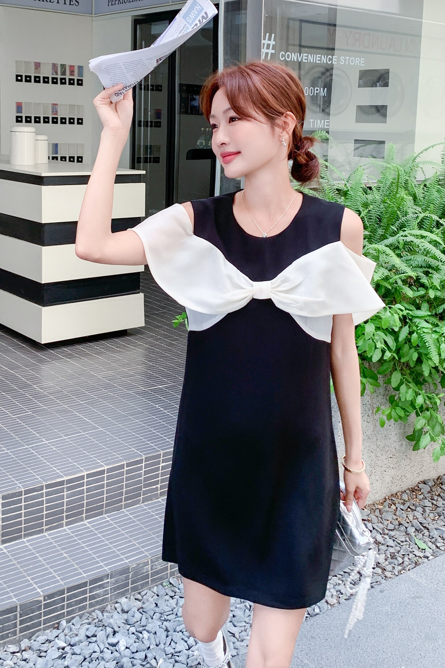 2025【现货夏款】新货蝴蝶结连衣裙201-Q098-P145-控218,女装连衣裙,浙宝201