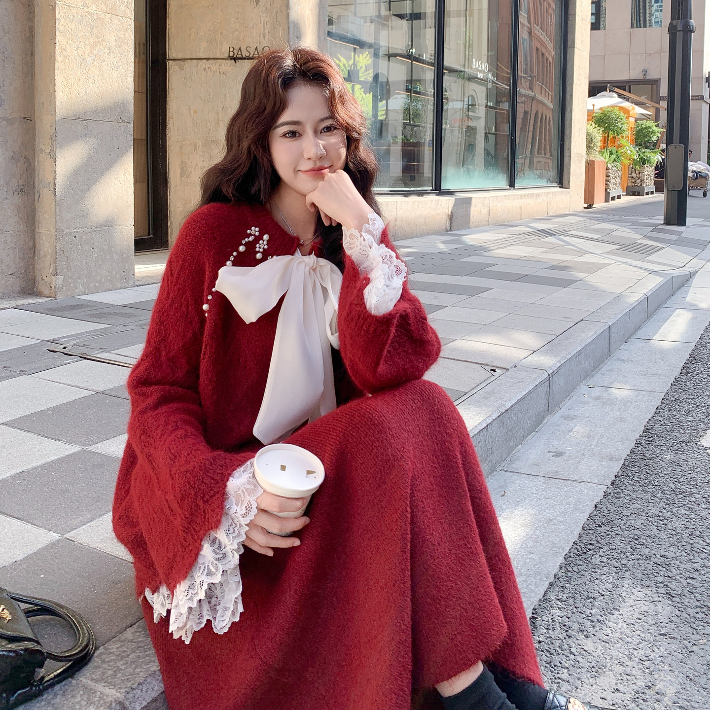 2026【现货春款】新货温柔系蝴蝶结套装201-Q350-P155-控248,女装套装/套裙,浙宝201