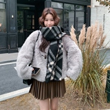 2025【现货冬款】新货灰色千金毛绒外套201-Q305-P175-控258，女装毛呢外套，浙宝201