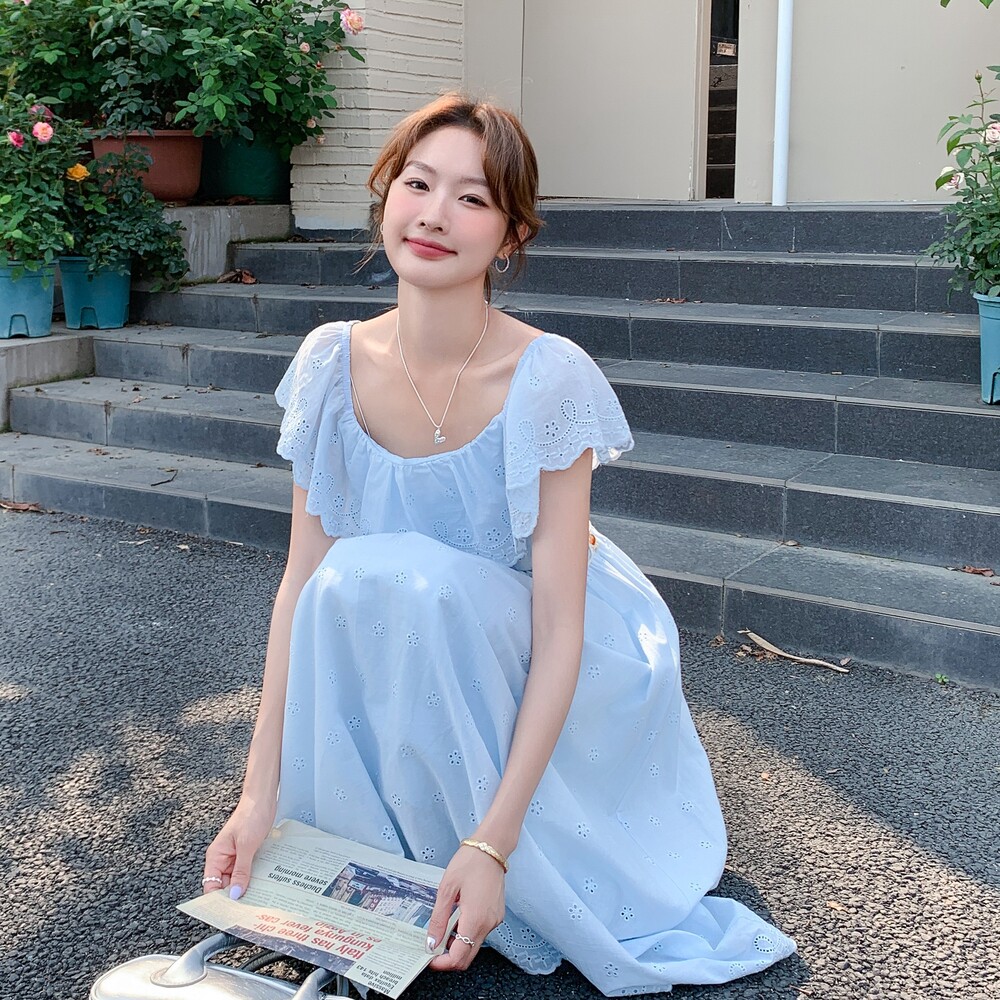 2025【现货夏款】新货一字肩连衣裙201-Q032-P135-控198,女装连衣裙,浙宝201