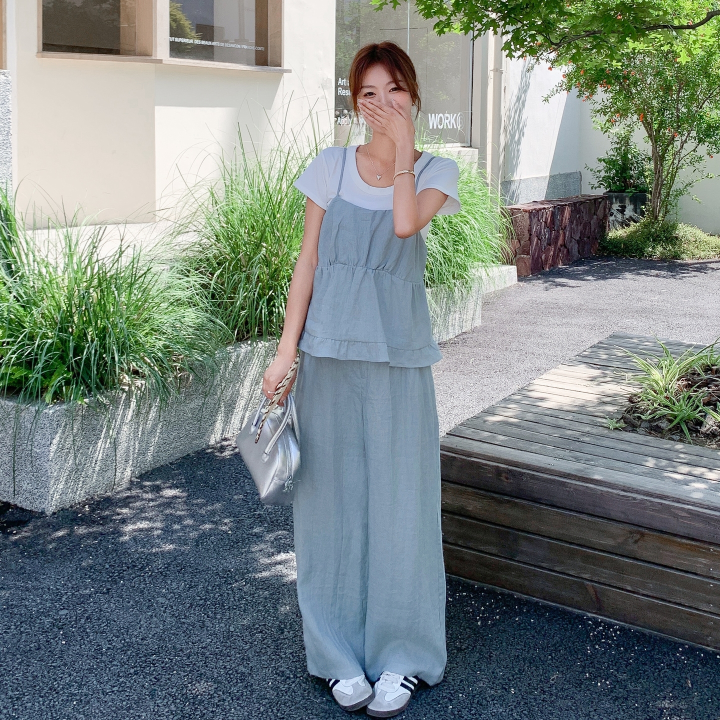 2025【现货夏款】新货韩系清新休闲套装201-Q071-P145-控218，女装套装/套裙，浙宝201
