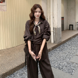2025【现货秋款】新货丝巾衬衫套装201-Q169-P165-控228，女装套装/套裙，浙宝201
