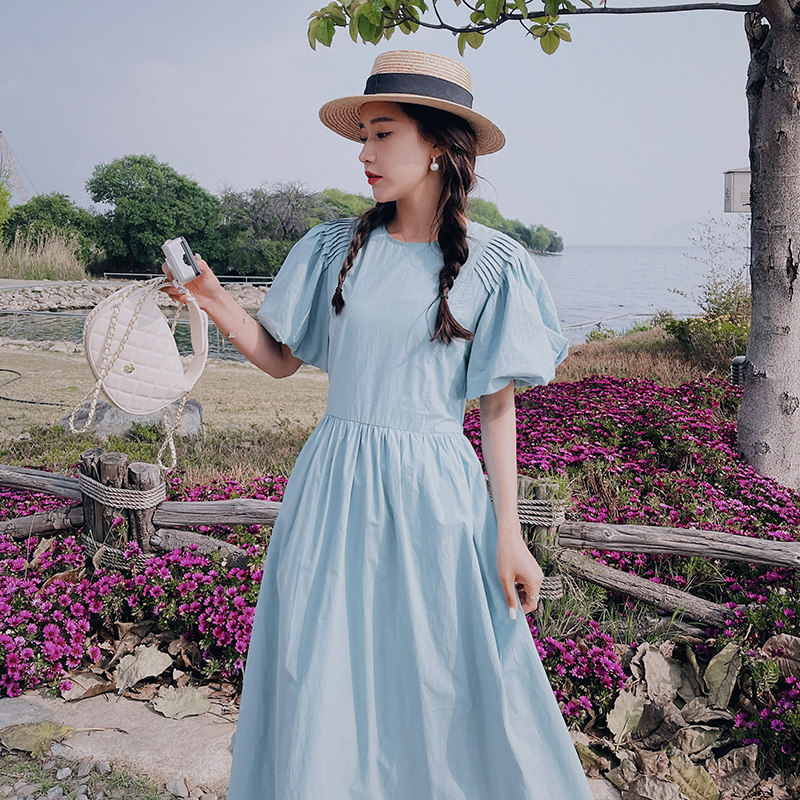 2025【现货夏款】新货泡泡袖连衣裙201-3062-P115-控168,女装连衣裙,浙宝201