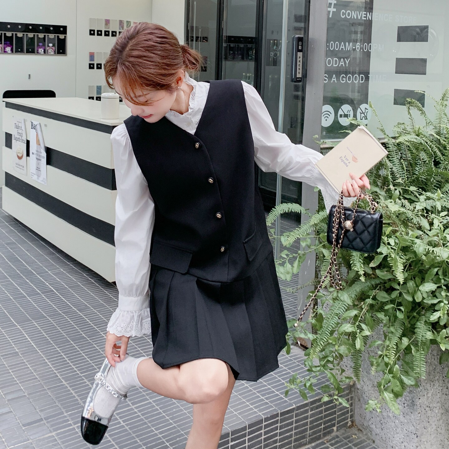 2025【现货秋款】新货衬衫马甲两件套201-Q150-P145-控218,女装套装/套裙,浙宝201