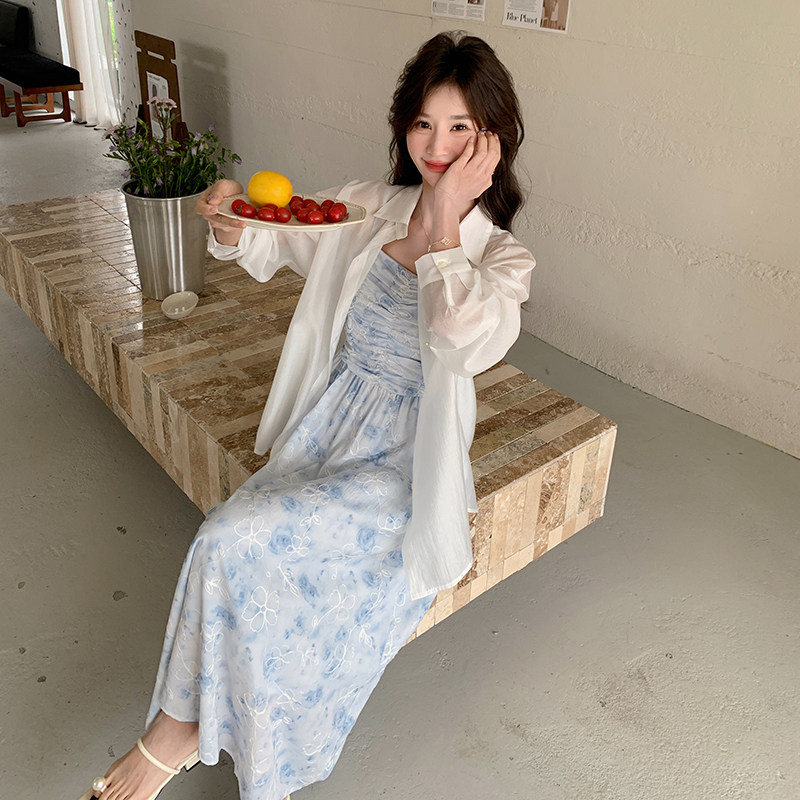 2025【现货夏款】新货碎花吊带裙套装201-Q006-P155-控228,女装套装/套裙,浙宝201