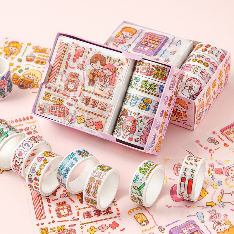waterproof astheqtic stickers sticker set 日韩可爱贴纸樱花