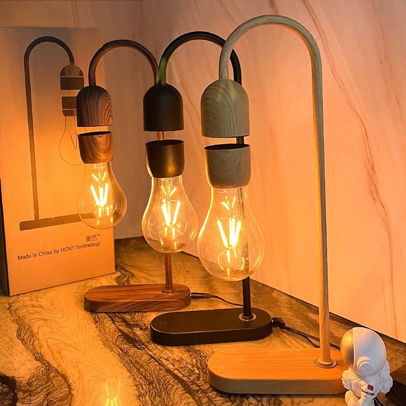 磁悬浮灯泡卧室床头氛围灯客厅小夜灯办公室摆件新婚礼品生日礼物