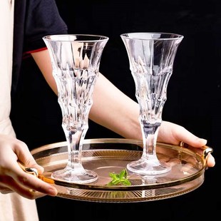 红酒杯轻奢高级感家用水晶玻璃杯喝酒杯子高颜值葡萄酒杯酒具套装