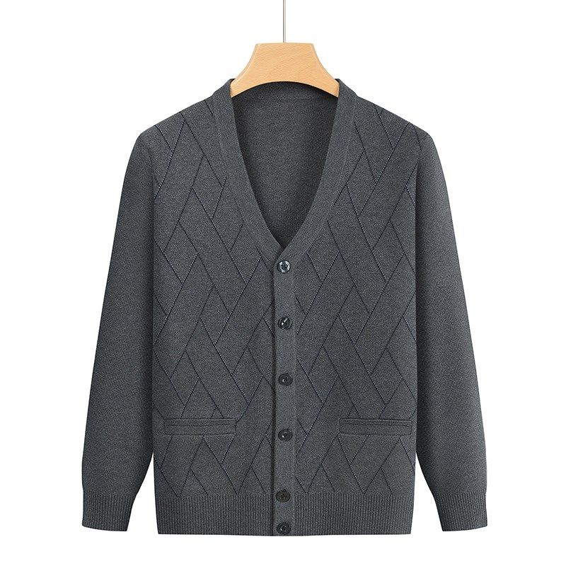 爸爸开衫毛衣男宽松针织衫中老年男装爷爷装男衫休闲外套春秋冬季,男装,中老年上装,淘宝优惠券,粉丝福利购,淘宝优惠卷