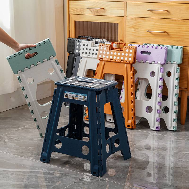 摺叠家用餐椅椅子可携式塑料加厚成人凳子省空间户外高板凳宿舍浴