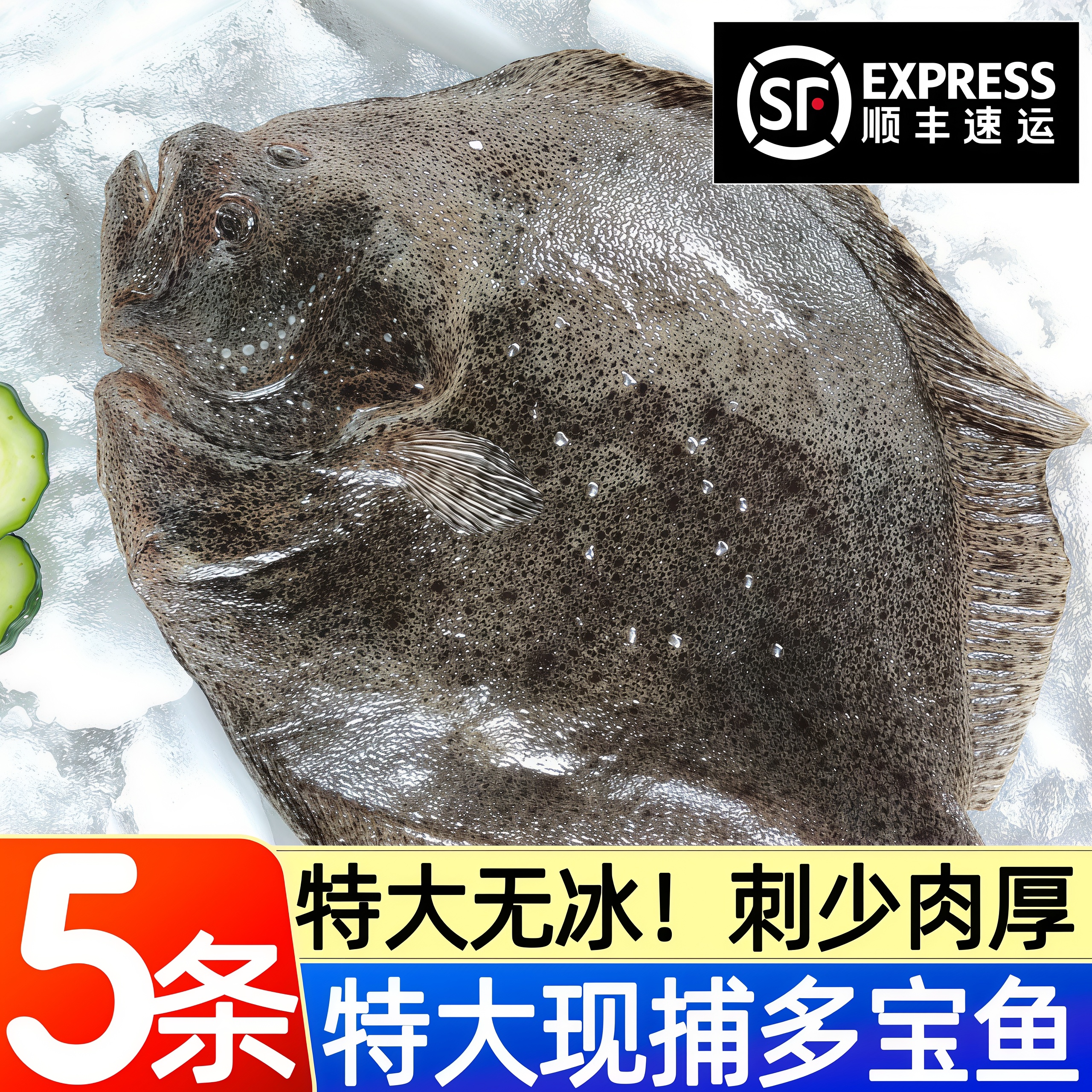 海捕新鲜冷冻超大多宝鱼商用顺丰