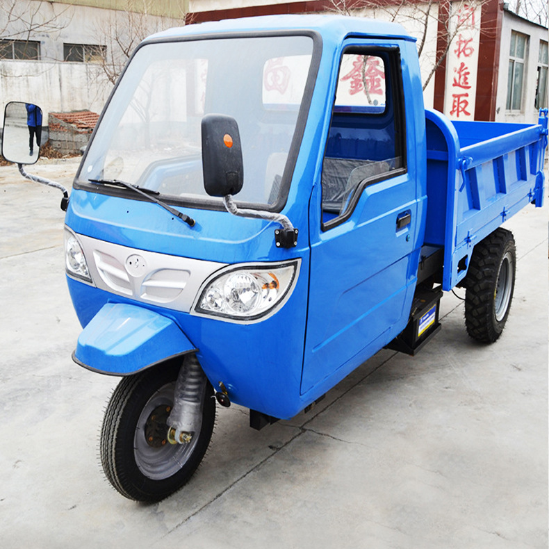 小型煤矿自卸拉砖电动柴油三轮车 工地运输车建筑砂石翻斗三轮车