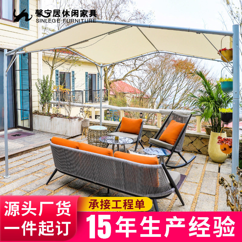 馨宁居户外遮阳棚遮阳伞庭院民宿网红防雨帐蓬餐饮露台天鹅篷凉亭