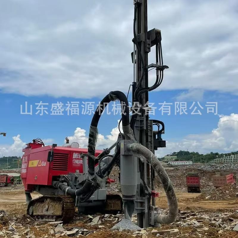 挖机改光伏打桩机 潜孔钻机 加装配件 钻岩石打孔 灌桩引孔 厂家