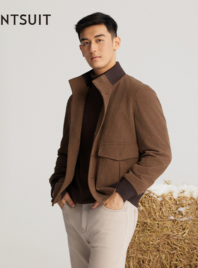 WANTSUIT飞行员A1立领茄克衫美拉德工装行政体制老钱轻奢通勤夹克