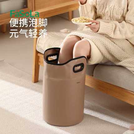 FaSoLa成人泡脚桶家用折叠加厚足浴桶过小腿保温洗脚桶便携泡脚袋