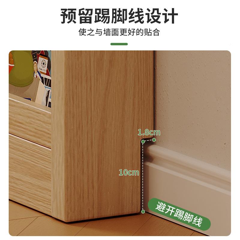 木书架省空间绘本架后墙收纳柜门置实物架子壁挂式超薄儿上FLQ童