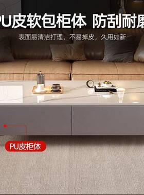 板几客厅家用2025新款轻岩RYL奢现代简约落地小型茶几电视柜茶组