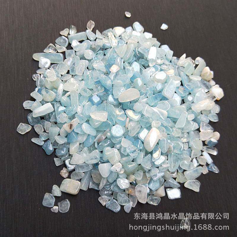 水晶碎海蓝宝石缸鱼碎装饰做滴74902胶烟灰石缸材料