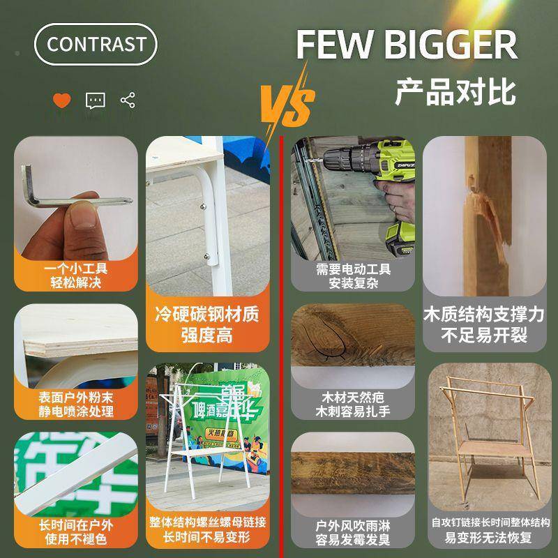 集网摊位展示架市集RLO夜市户外摆摊促市销红摊架子地花车移动可