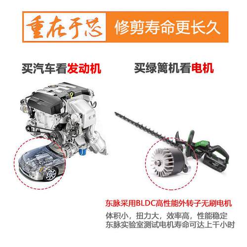 东脉电动绿篱机单双刃GWP5枝机8修V修茶机TPHD578258V修枝剪