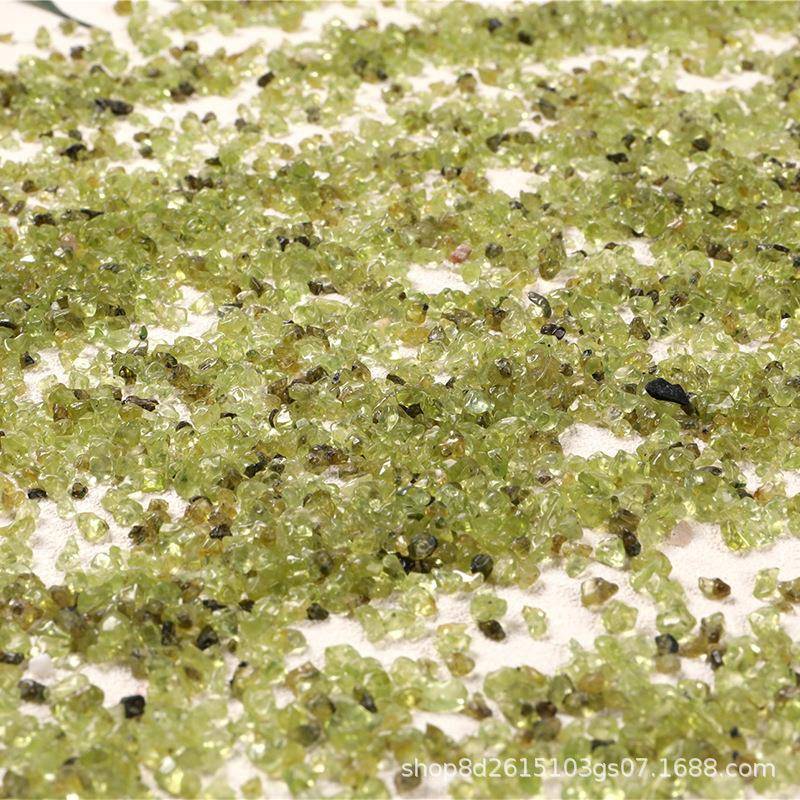 厂家售销天粒然橄榄石景碎石小TQD颗白水晶消磁石鱼缸花盆造石石