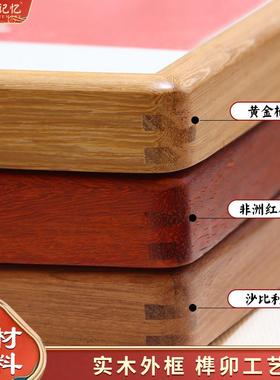 新中式福画图LSC装饰画客红色百喜庆福字挂玄关入户朱砂拓片字厅