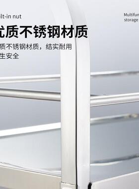 不锈钢餐车三加双厚收碗车餐厅上层菜车商用层塑料移动RGQ车小推