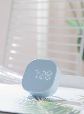 欧式创意定时智能小闹钟子方块卡通简约你数字迷43bcn34S时钟床头