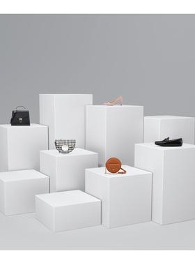 服装播店软道具橱窗展示台网直红地堆模特地台RTZ流水台装白色赵