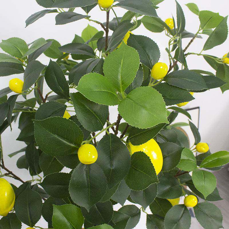 仿真柠檬树室内绿/落栽植橘子树盆客厅地家果子树摆件居装饰品假