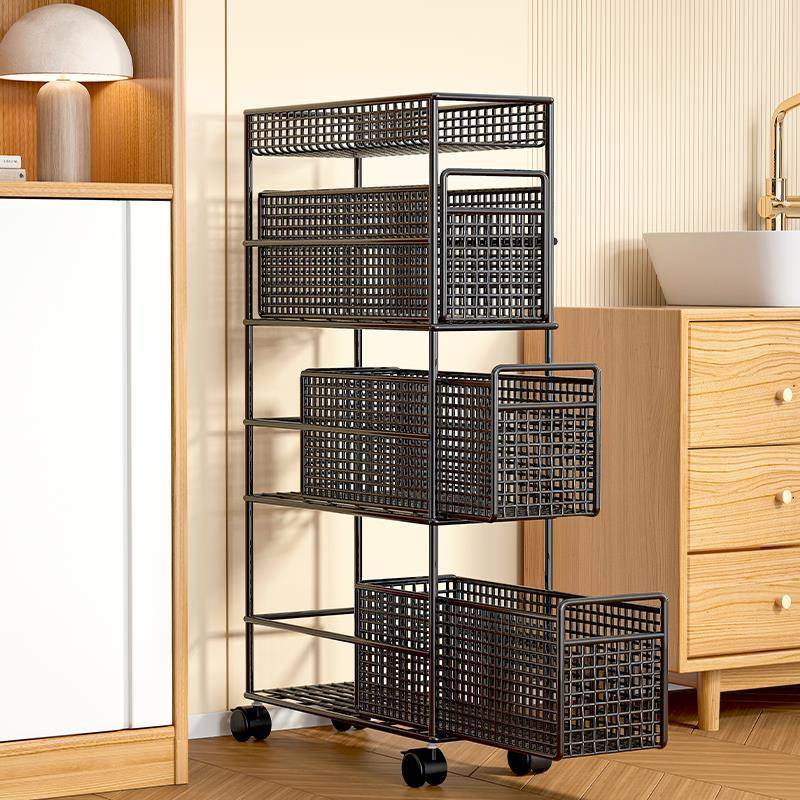 AL夹置物9架浴室洗手间落间地小推车窄边F7775M5S柜卫生多层缝缝