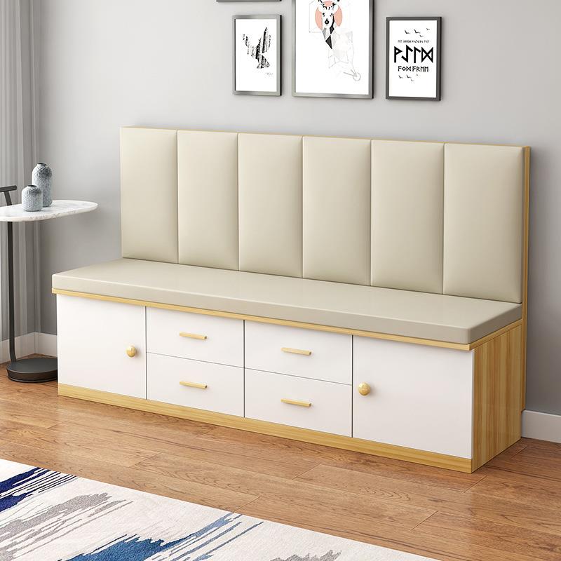卡座餐座桌家用实986沙发木凳商场储物柜软卡小户型沙发收纳包阳