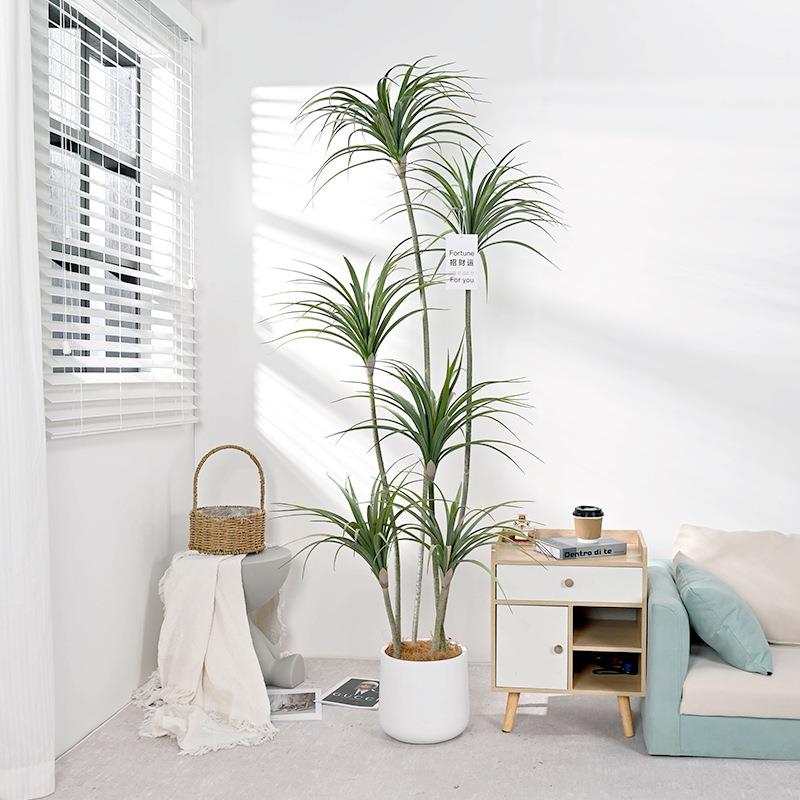 仿真tb-73125龙盆血树室大型绿植树植物栽内客厅轻奢装饰落地盆假