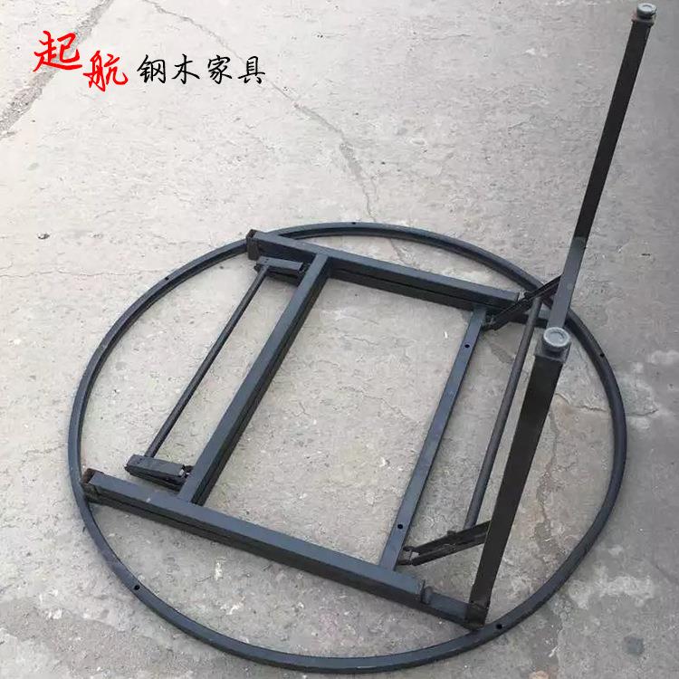 折活动桌架叠圆架桌架子家用餐桌桌吃饭桌子支折加厚可叠铁艺腿支