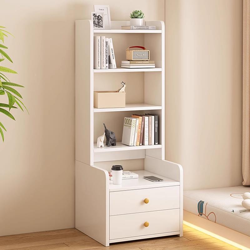 实木书架床头柜卧室加高多功能床IDV边物柜简约代储小户型架置现