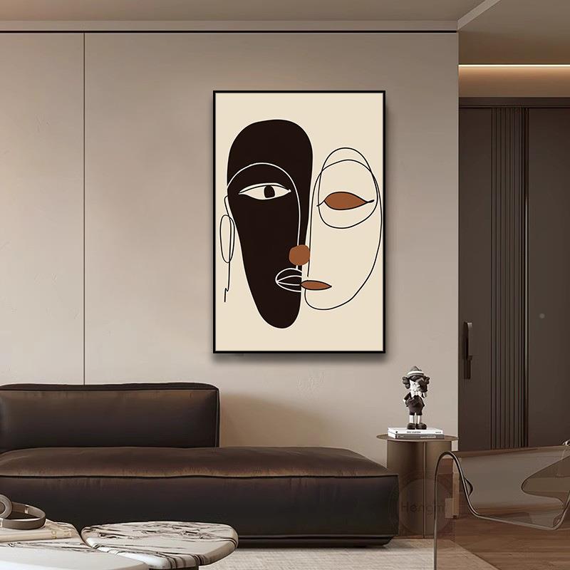 SH154纯手绘画客厅玄关过立体肌装饰理挂画大幅抽油象现代简约落图片