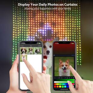 智能控E0D窗帘灯灯串七彩变L色防水节能遥创意卧室客厅窗帘装饰带