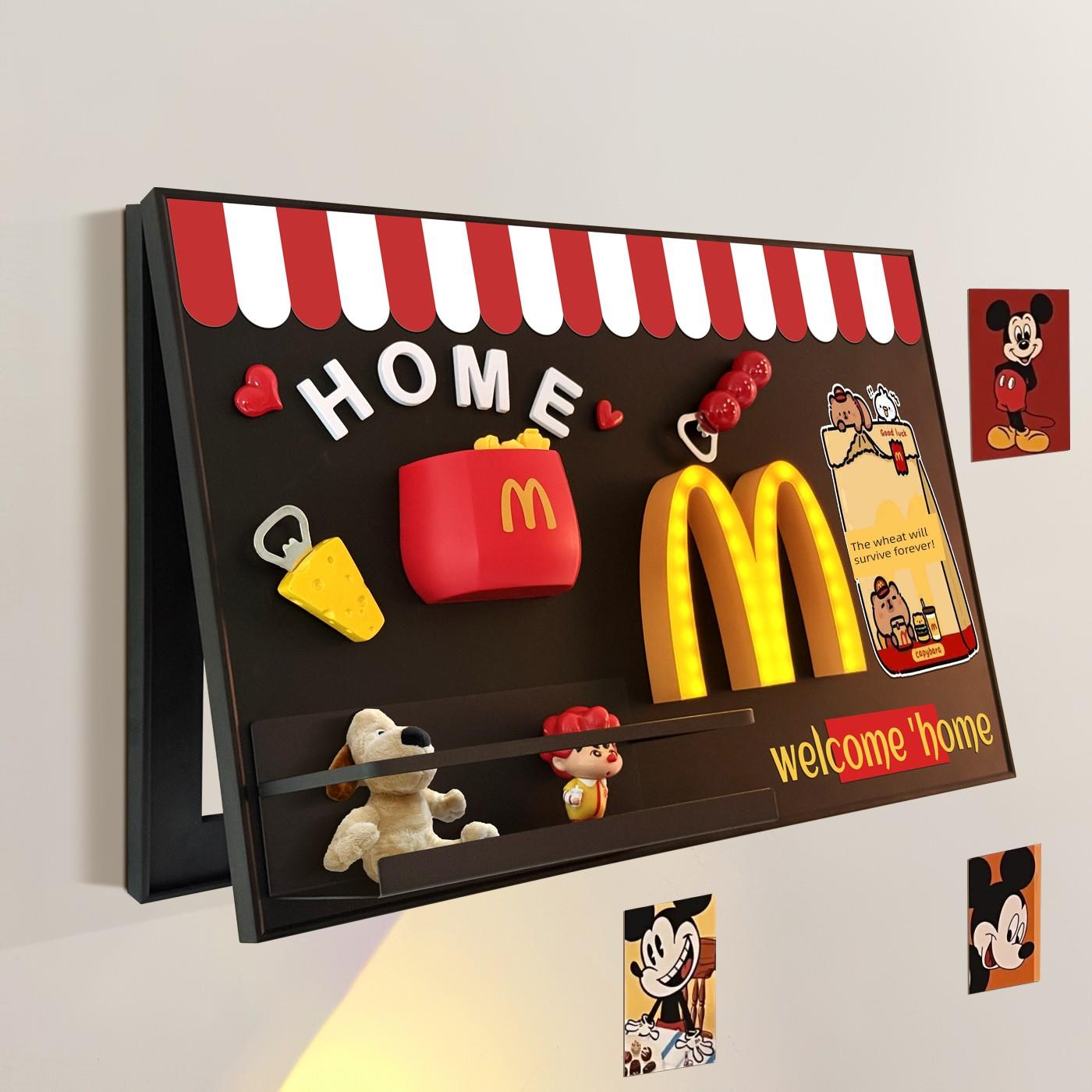 2025新型磁表盒装饰画可DIY麦当劳挂画入口配电箱隐藏丑陋的挂画
