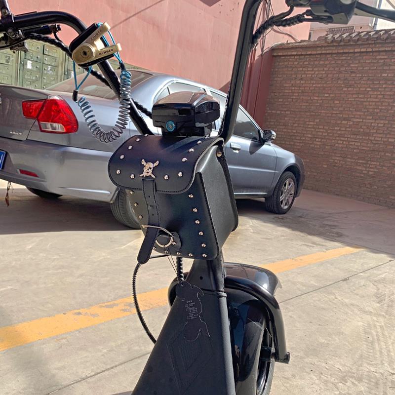 哈雷电动汽车包电池汽车滑板车通用覆古皮革前袋尾袋哈雷包