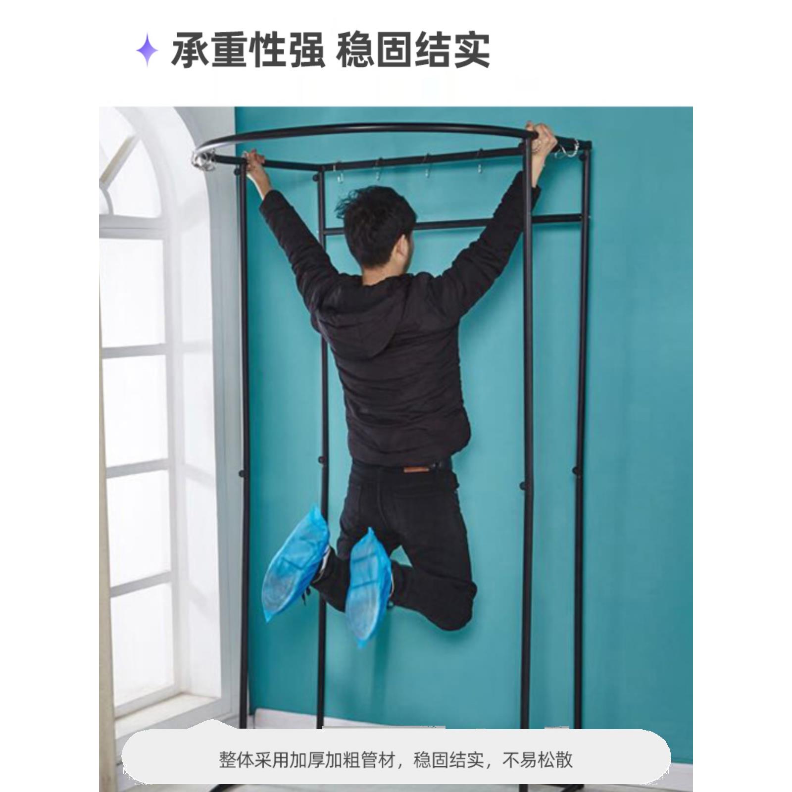 可移动试衣间轨道门帘服装店架子落地简易地摊更衣室展示架换衣间