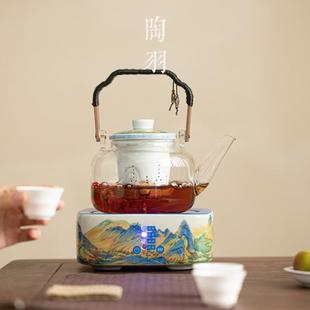 小型烧水煮茶炉电热炉泡茶电磁炉 玻璃煮茶壶电陶炉家用煮茶器新款