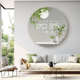 圆形绿植创意LED灯光表夜光电子玻璃时钟表墙客厅餐厅装 饰画挂钟