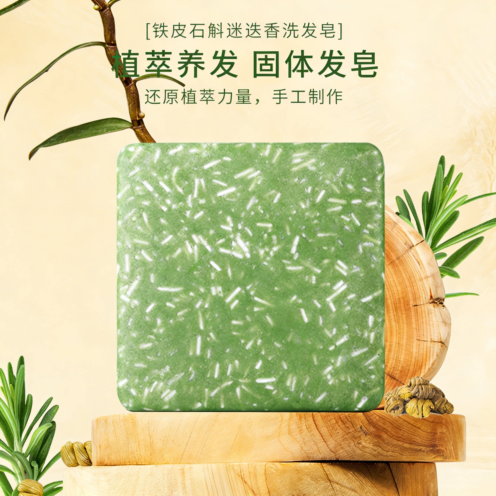 铁皮石斛洗发皂乌斯曼草手工皂控油香皂养护精油皂洗发皂洗头皂
